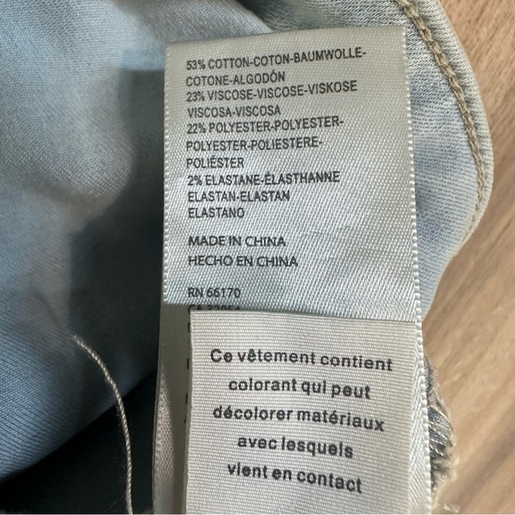 Free People Jeans Youthquake Crop Flare Jeans Pants Bleach Out Blue Size 26 - Picture 14 of 15